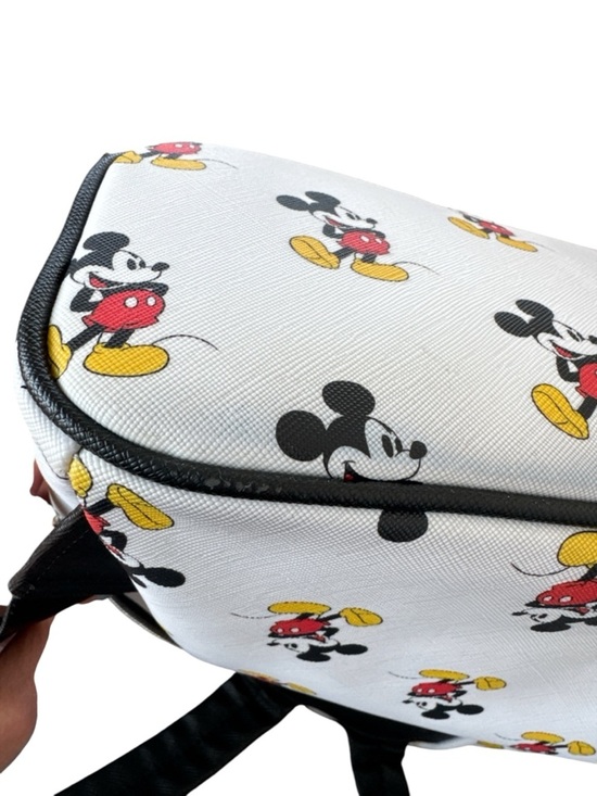 Loungefly Disney Mickey Mouse Mini Backpack White Allover Print Faux Leather Bag main image 5
